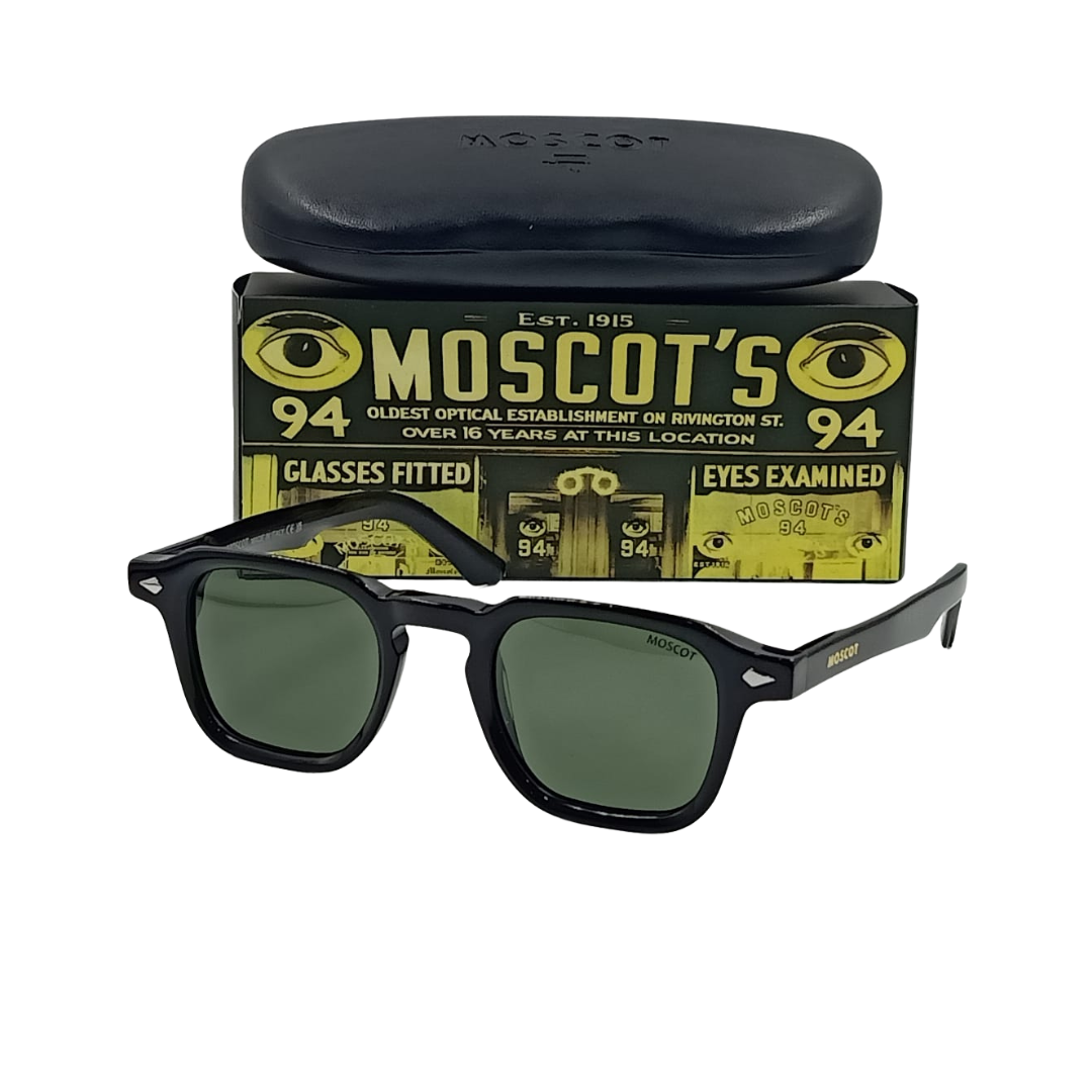 Lunettes de soleil MOSCOT F2688 Noir/Noir vert