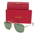 Lunettes de soleil Cartier CR2247T Métal Doré/vert