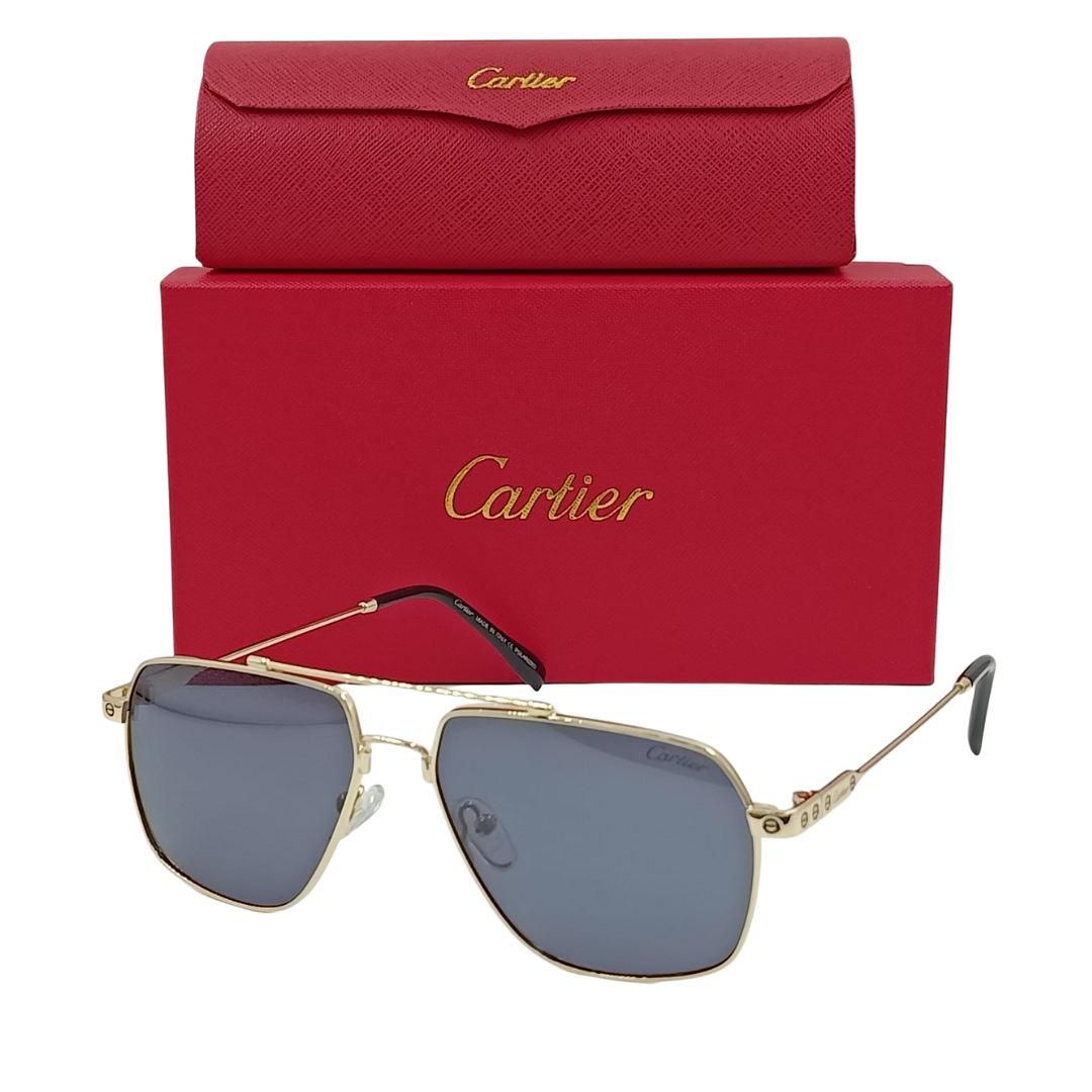 Lunettes de soleil Cartier CR2247T Métal Doré/Noir
