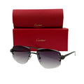 Lunettes de soleil CARTIER  CT0648 Noir/Noir
