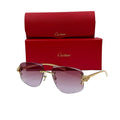 Lunettes de soleil CARTIER  CT0648 Rose/Gold