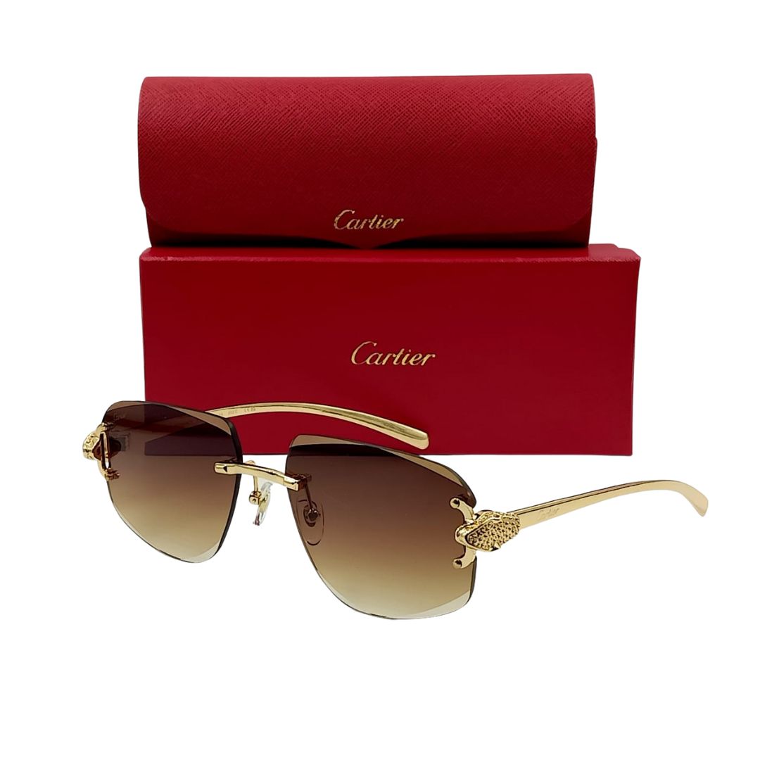 Lunettes de soleil CARTIER  CT0648 Marron/Gold