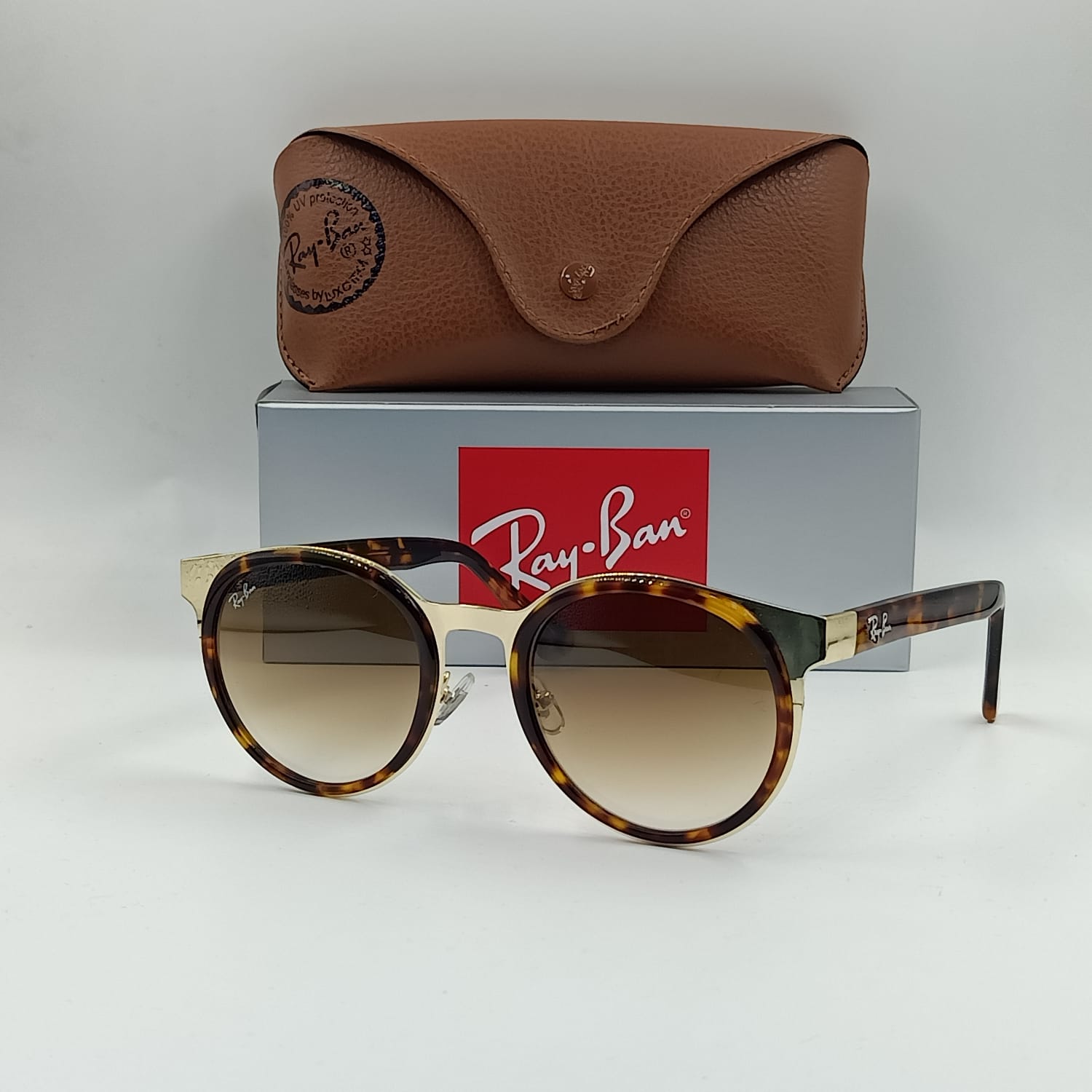 Lunettes de soleil : RAY-BAN  RB3550M Marron Havane/Marron