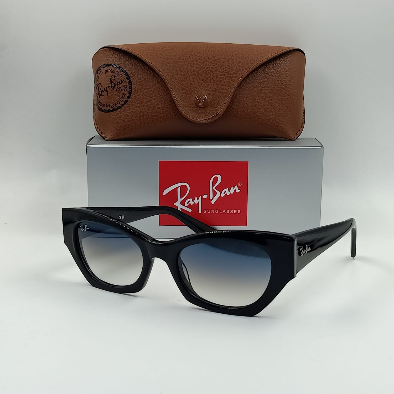 Lunettes de soleil Femme : RAY-BAN  RB3559 Noir/Bleu trans