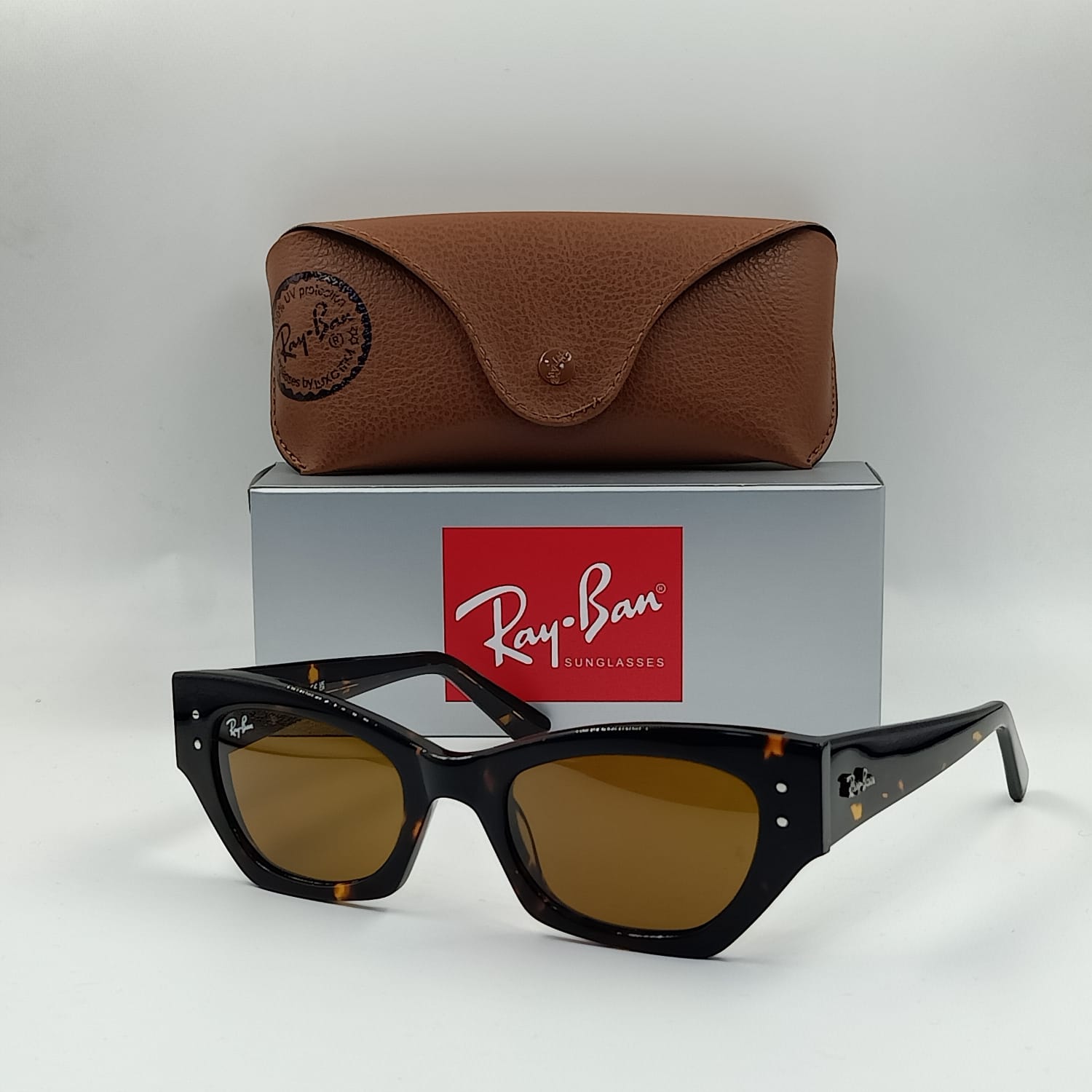 Lunettes de soleil Femme : RAY-BAN  RB3559 Marron Havane/Marron