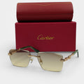 Lunettes de soleil Femme : CARTIER  CR8090 Vert transparont
